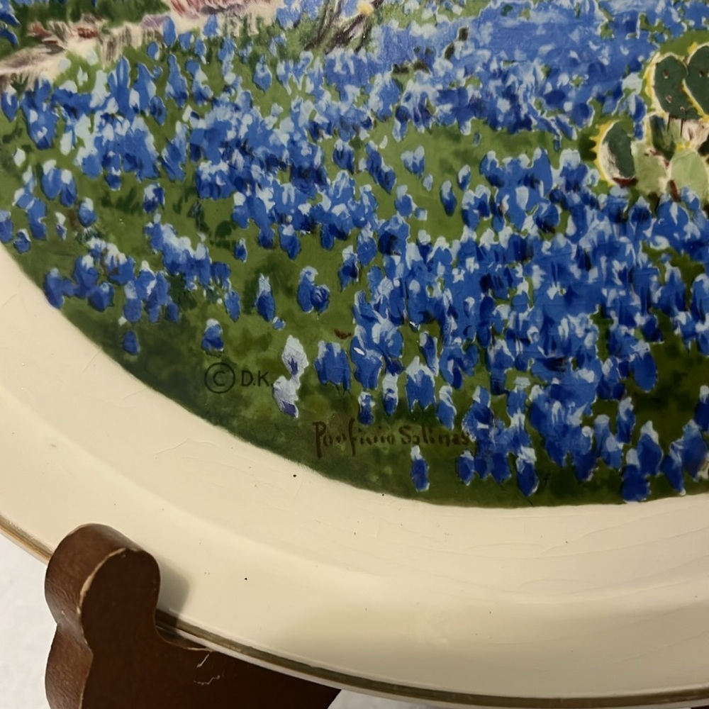 Texas Bluebonnets by Purfirio Salinas 1952 Dashby Kilns West, Texas 1st Edition - Picture 3 of 7